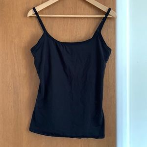 Black camisole with built in shelf bra